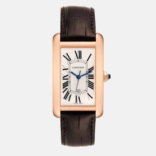 K Rose Gold Tank Americaine W2609156 Automatic Men's Wristwatch 27 mm - Cartier - Modalova