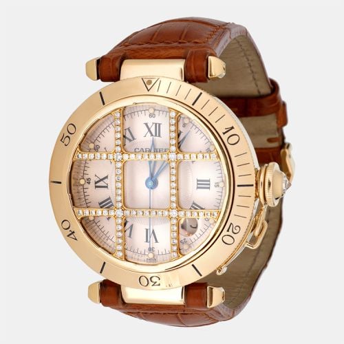 K Yellow Gold Pasha 1023 Automatic Men's Wristwatch 38 mm - Cartier - Modalova