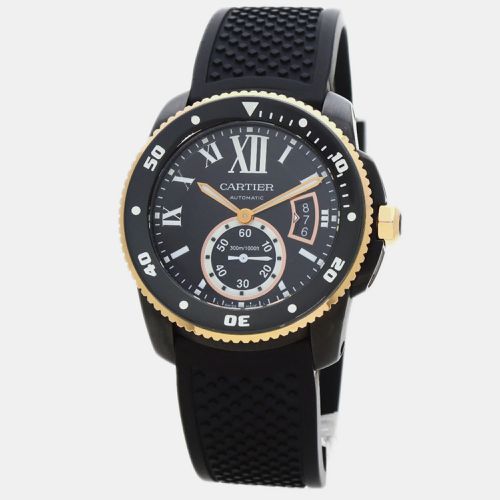 Cartier Black 18k Rose Gold And Stainless Steel Calibre de Cartier W2CA0004 Automatic Men's Wristwatch 42 mm - Cartier - Modalova