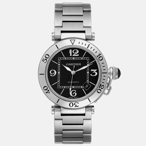 Cartier Pasha Seatimer Black Dial Automatic Steel Men's Watch W31077M7 40.5 mm - Cartier - Modalova