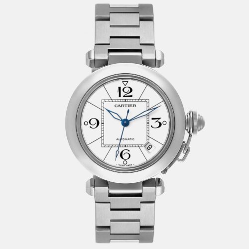 Cartier Pasha C Midsize White Dial Automatic Steel Mens Watch W31074M7 35 mm - Cartier - Modalova