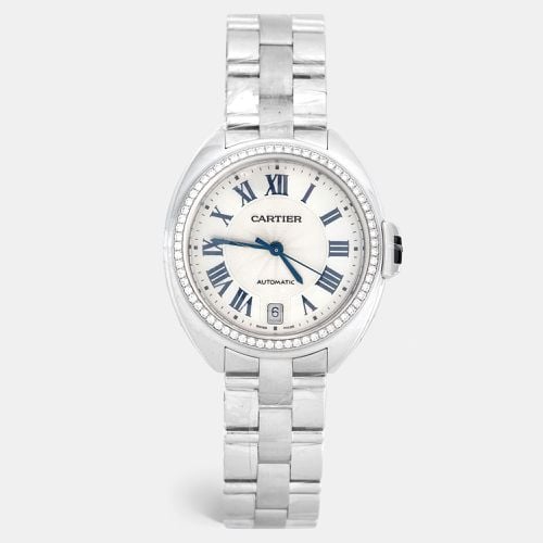 Cartier Cle De Cartier Automatic WJCL0007 18K White Gold 35 MM Watch - Cartier - Modalova