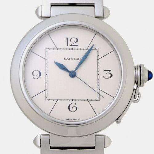 Cartier White Stainless Steel Pasha W3107255 Automatic Men's Wristwatch 42 mm - Cartier - Modalova