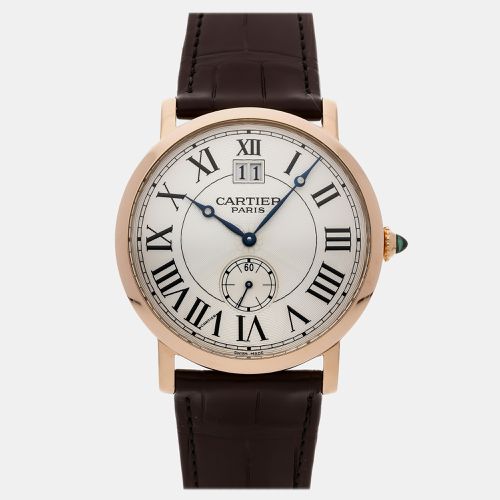 Cartier Silver 18k Rose Gold Rotonde de Cartier Manual Winding Men's Wristwatch 42 mm - Cartier - Modalova