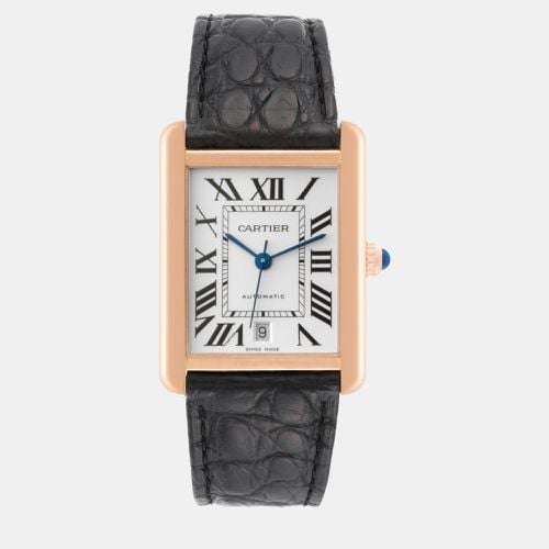 Cartier Tank Solo XL Rose Gold Silver Dial Men's Watch 31 mm - Cartier - Modalova