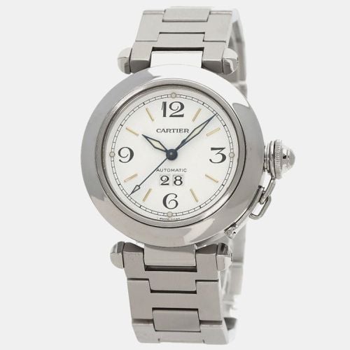 Cartier White Stainless Steel Pasha W31044M7 Automatic Men's Wristwatch 42 mm - Cartier - Modalova