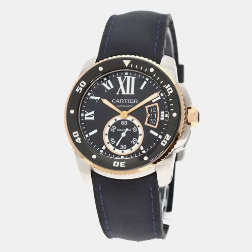 Cartier Black 18k Rose Gold Stainless Steel Calibre de Cartier Automatic Men's Wristwatch 43 mm - Cartier - Modalova