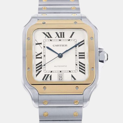 K Yellow Gold Stainless Steel Santos de W2SA0009 Automatic Men's Wristwatch 40 mm - Cartier - Modalova