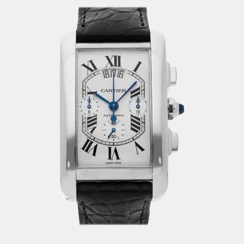 K White Gold Tank Americaine W2610651 Automatic Men's Wristwatch 31 mm - Cartier - Modalova