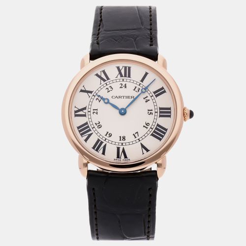 Cartier Silver 18k Rose Gold Ronde Louis W6800251 Manual Winding Men's Wristwatch 36 mm - Cartier - Modalova