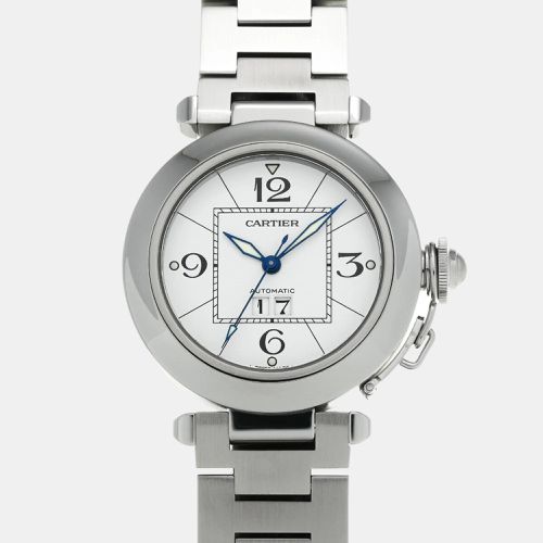 Cartier White Stainless Steel Pasha W31055M7 Automatic Men's Wristwatch 35 mm - Cartier - Modalova