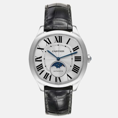 Cartier Drive Silver Dial Moonphase Steel Men's Watch 40.0 mm - Cartier - Modalova