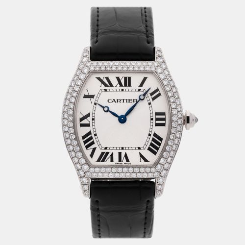 K White Gold Tortue Manual Winding Men's Wristwatch 34 mm - Cartier - Modalova