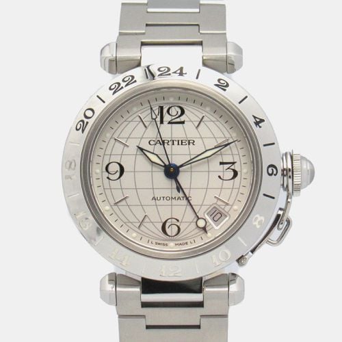 Cartier Silver Stainless Steel Pasha C de Cartier Automatic Men's Wristwatch 35 mm - Cartier - Modalova