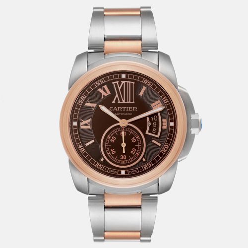 K Rose Gold Stainless Steel Calibre de W7100050 Automatic Men's Wristwatch 42 mm - Cartier - Modalova