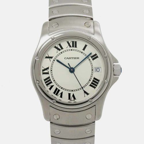 Stainless Steel Santos Cougar Automatic Men's Wristwatch 33 mm - Cartier - Modalova