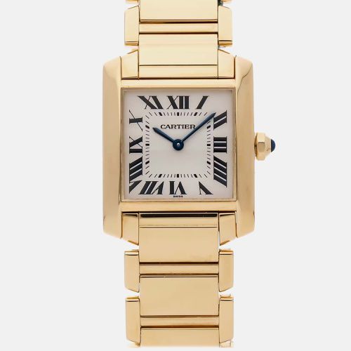 Cartier Silver 18k Yellow Gold Tank Francaise W50003N2 Quartz Men's Wristwatch 25 mm - Cartier - Modalova