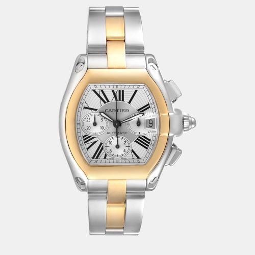 Cartier Roadster Chronograph Steel Yellow Gold Men's Watch W62027Z1 - Cartier - Modalova