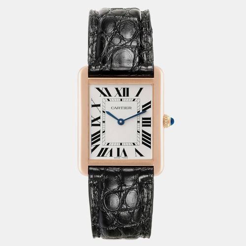 Cartier Tank Solo Large Steel Rose Gold Steel Men's Watch W5200025 34 x 27 mm - Cartier - Modalova