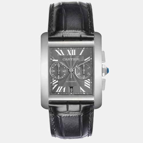 Cartier Tank MC Grey Dial Steel Chronograph Mens Watch W5330008 34.3 mm x 44.0 mm - Cartier - Modalova