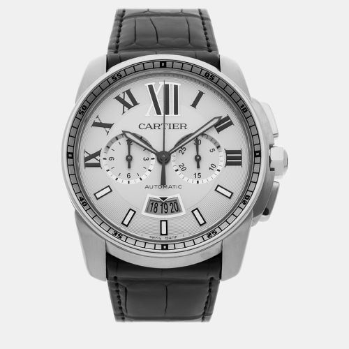 Cartier Silver Stainless Steel Calibre de Cartier W7100046 Automatic Men's Wristwatch 42 mm - Cartier - Modalova