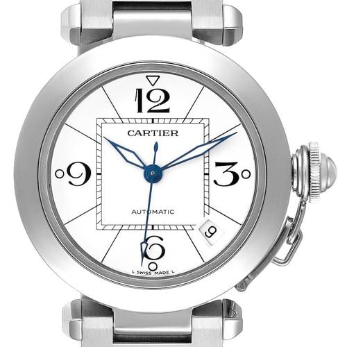 Cartier White Stainless Steel Pasha C W31074M7 Automatic Men's Wristwatch 35 mm - Cartier - Modalova