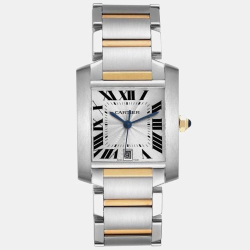 Cartier Silver 18k Yellow Gold Stainless Steel Tank Francaise Automatic Men's Wristwatch 28 mm - Cartier - Modalova