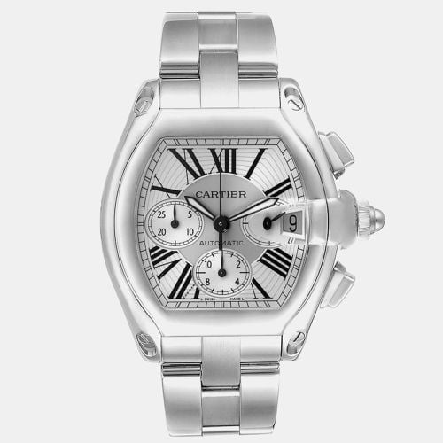 Cartier Roadster XL Chronograph Steel Men's Watch W62019X6 49 x 43 mm - Cartier - Modalova