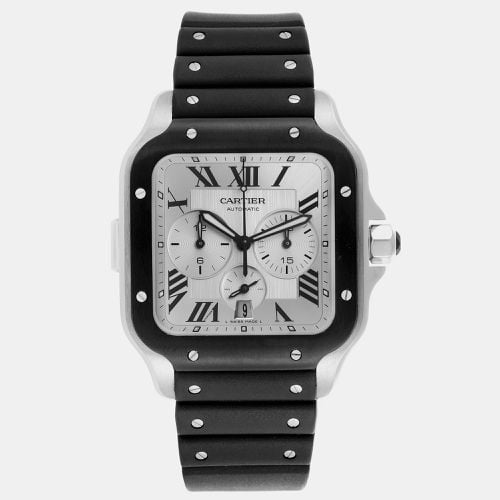 Cartier Santos XL Chronograph Steel ADLC Men's Watch WSSA0017 43.3 mm - Cartier - Modalova