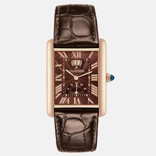 Cartier Tank Louis XL Brown Dial Rose Gold Mens Watch W1560002 29.2 mm x 38.0 mm - Cartier - Modalova