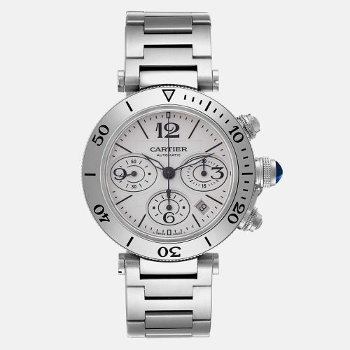 Cartier Pasha Seatimer Chronograph Steel Men's Watch W31089M7 42.5 mm - Cartier - Modalova