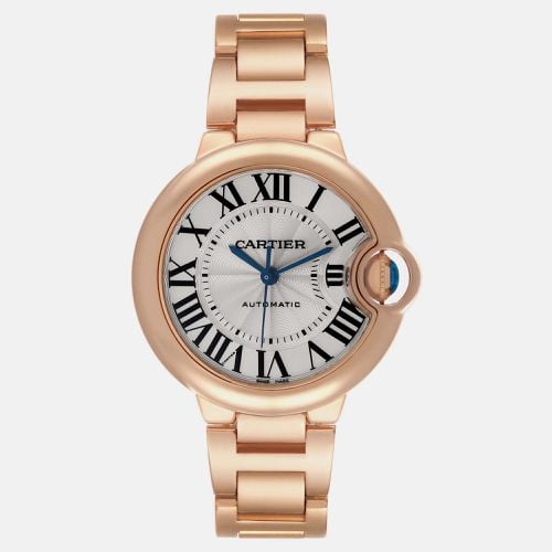 Cartier Ballon Bleu 33 mm Automatic Rose Gold Silver Dial Ladies Watch WGBB0042 - Cartier - Modalova