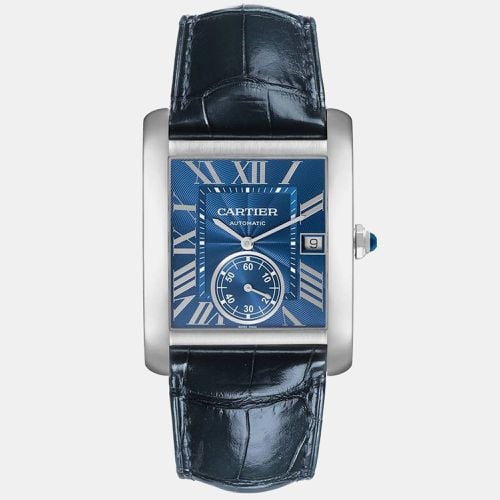 Cartier Tank MC Blue Dial Automatic Steel Men's Watch 34.3 mm - Cartier - Modalova