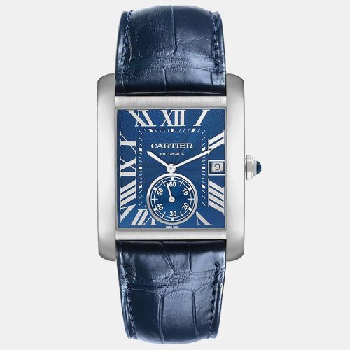 Cartier Tank MC Blue Dial Automatic Steel Mens Watch WSTA0010 34.3 mm x 44 mm - Cartier - Modalova