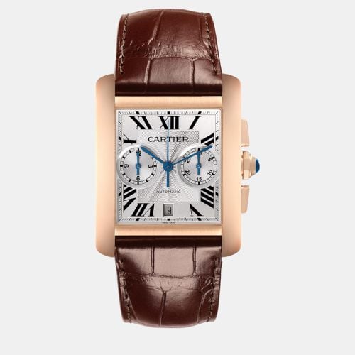 Cartier Tank MC Rose Gold Silver Dial Men's Watch 34.3 mm - Cartier - Modalova