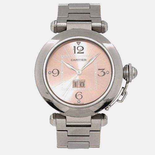 Cartier Pink Stainless Steel Pasha C de Cartier W31058M7 Automatic Men's Wristwatch 35 mm - Cartier - Modalova