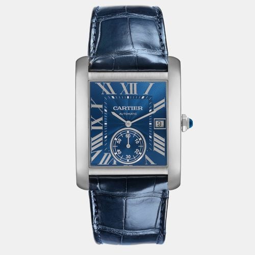 Cartier Tank MC Blue Dial Automatic Steel Mens Watch WSTA0010 34.3 mm x 44.0 mm - Cartier - Modalova