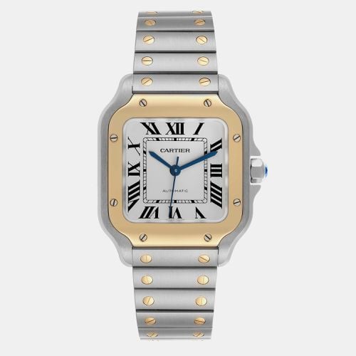 Cartier Santos Medium Steel Yellow Gold Mens Watch W2SA0016 35.1 mm x 41.9 mm - Cartier - Modalova