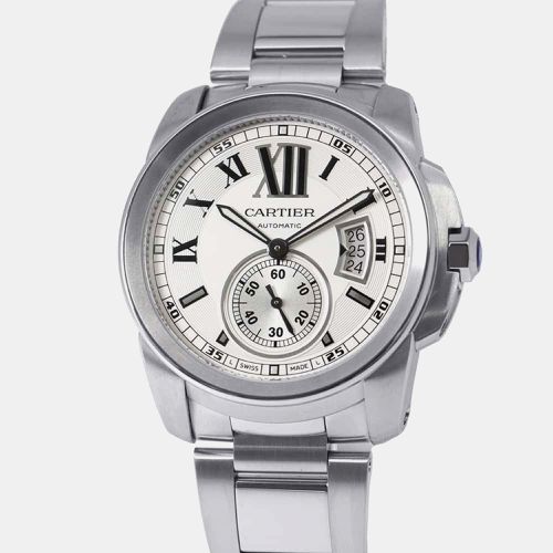 Cartier Silver Stainless Steel Calibre de Cartier W7100015 Automatic Men's Wristwatch 42 mm - Cartier - Modalova