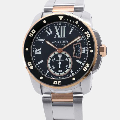 Cartier Black 18k Rose Gold Stainless Steel Calibre de Cartier W7100054 Automatic Men's Wristwatch 42 mm - Cartier - Modalova