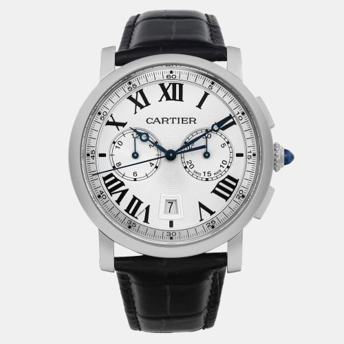 Cartier White Stainless Steel Rotonde WSRO0002 Automatic Men's Wristwatch 40mm - Cartier - Modalova