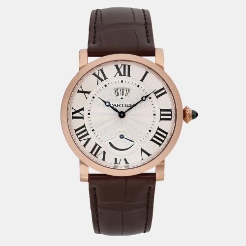 Cartier White 18K Rose Gold Rotonde Calendar W1556252 Manual Winding Men's Wristwatch 40mm - Cartier - Modalova