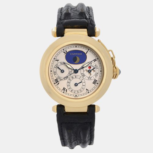 Cartier Pasha 18K Yellow Gold Moonphase Perpetual Calendar Quartz Watch 38 mm - Cartier - Modalova