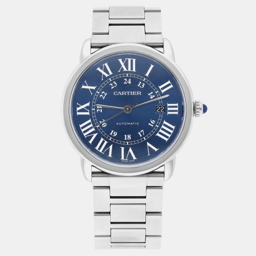 Cartier Ronde Solo WSRN0023 Automatic Blue Stainless Steel Men's Wristwatch 42 mm - Cartier - Modalova
