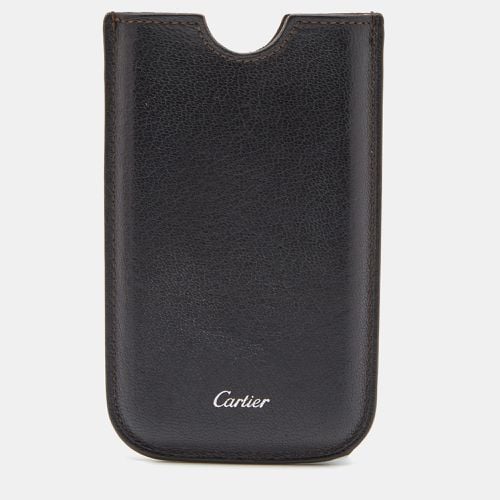 Cartier Dark Brown Leather Phone Case - Cartier - Modalova