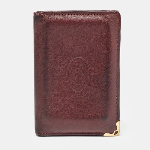 Cartier Burgundy Leather Must De Cartier Bifold Card Holder - Cartier - Modalova