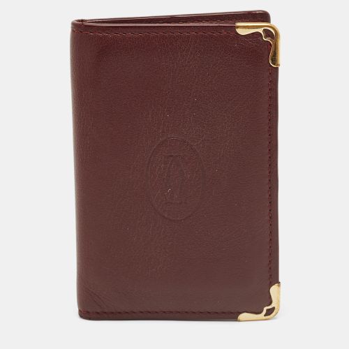 Cartier Red Leather Must De Cartier Bifold Card Case - Cartier - Modalova