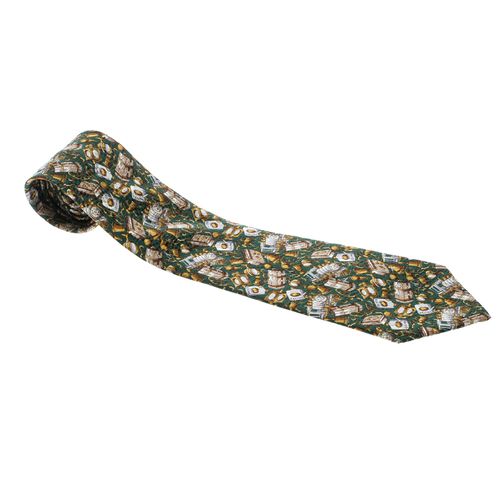 Céline Green Printed Traditional Silk Tie - Celine - Modalova