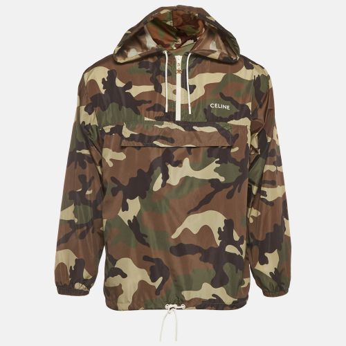 Camouflage Print Nylon Anorak Windbreaker S - Celine - Modalova