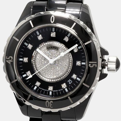 Chanel Black Ceramic Diamond J12 H1757 Automatic Men's Wristwatch 40 mm - Chanel - Modalova